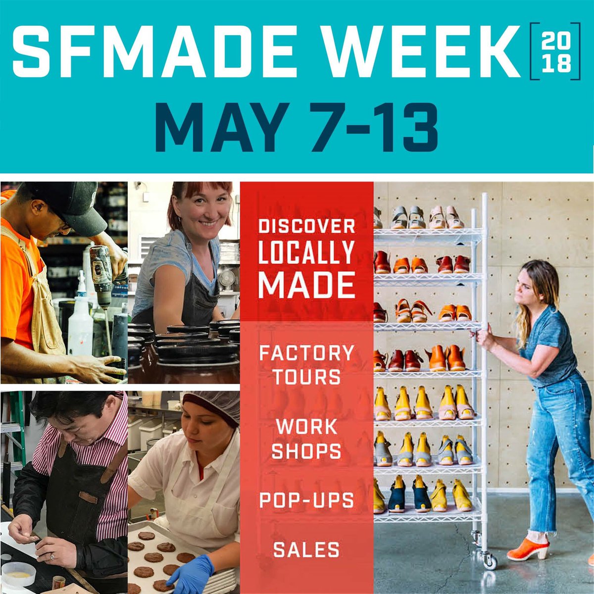 HILSIDEBAGS's tweet image. SFMade Week is May 7-13, featuring factory tours, demos, pop-ups &amp;amp; sales! Join the week-long celebration of locally-made products and their makers: sfmade.org/sfmade-week-20… #sfmw18