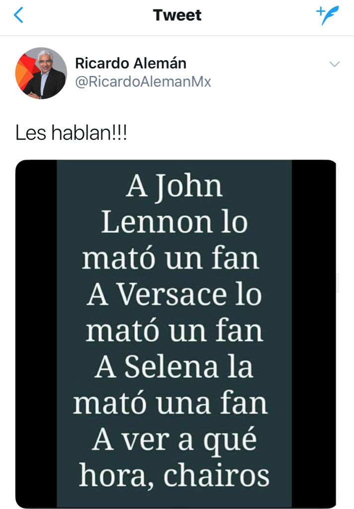 Convoco públicamente a quienes se quieran sumar a acompañarme ante <a href="/PGR_mx/">CasinoPPC📌</a> a denunciar a <a href="/RicardoAlemanMx/">Ricardo Alemán</a> el próximo lunes 7 de mayo a las 12:00 horas. Está convocando a asesinar a <a href="/lopezobrador_/">Andrés Manuel</a> a través de su cuenta de twitter. 

Lo haré a título personal, como ciudadano.