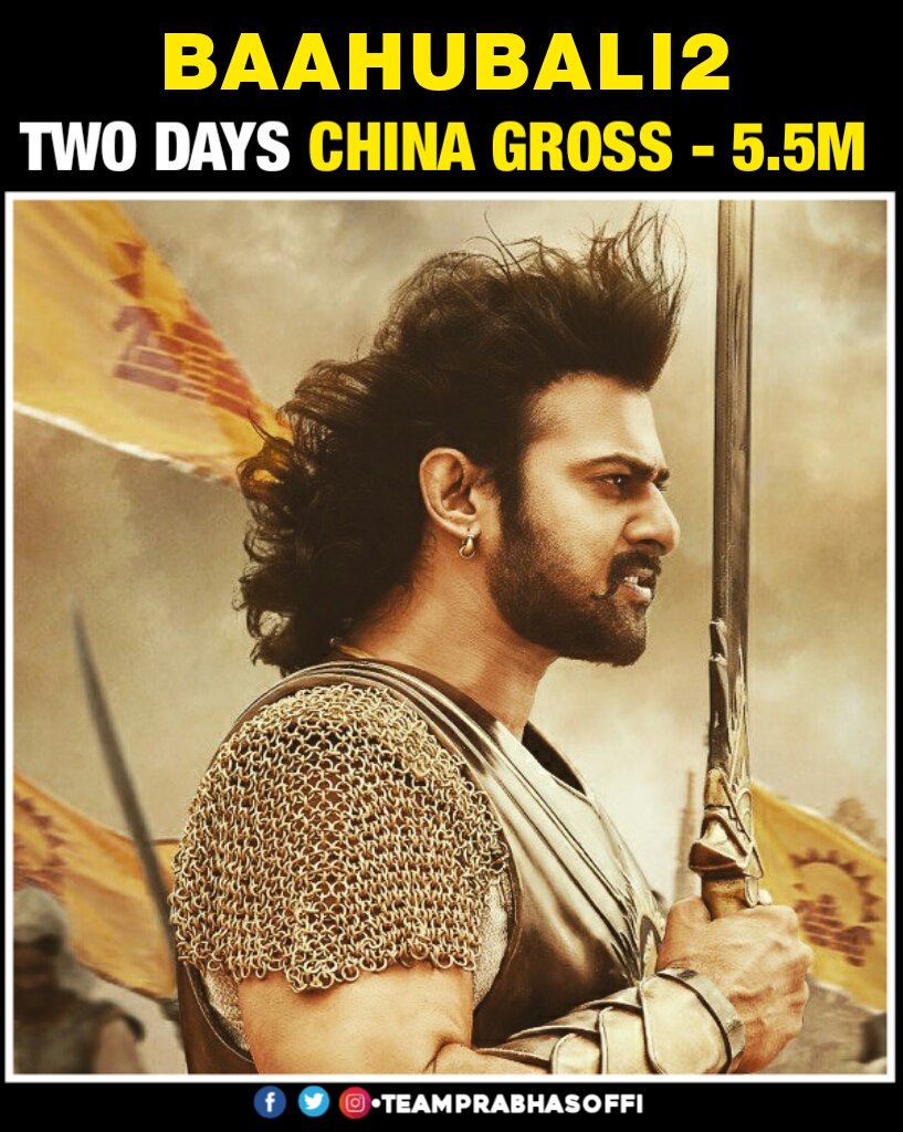 TeamPrabhasOffl's tweet photo. Going Strong On Day 3 Too 👌👌

#Baahubali2InChina 💪 https://t.co/NMLCk9nP6w