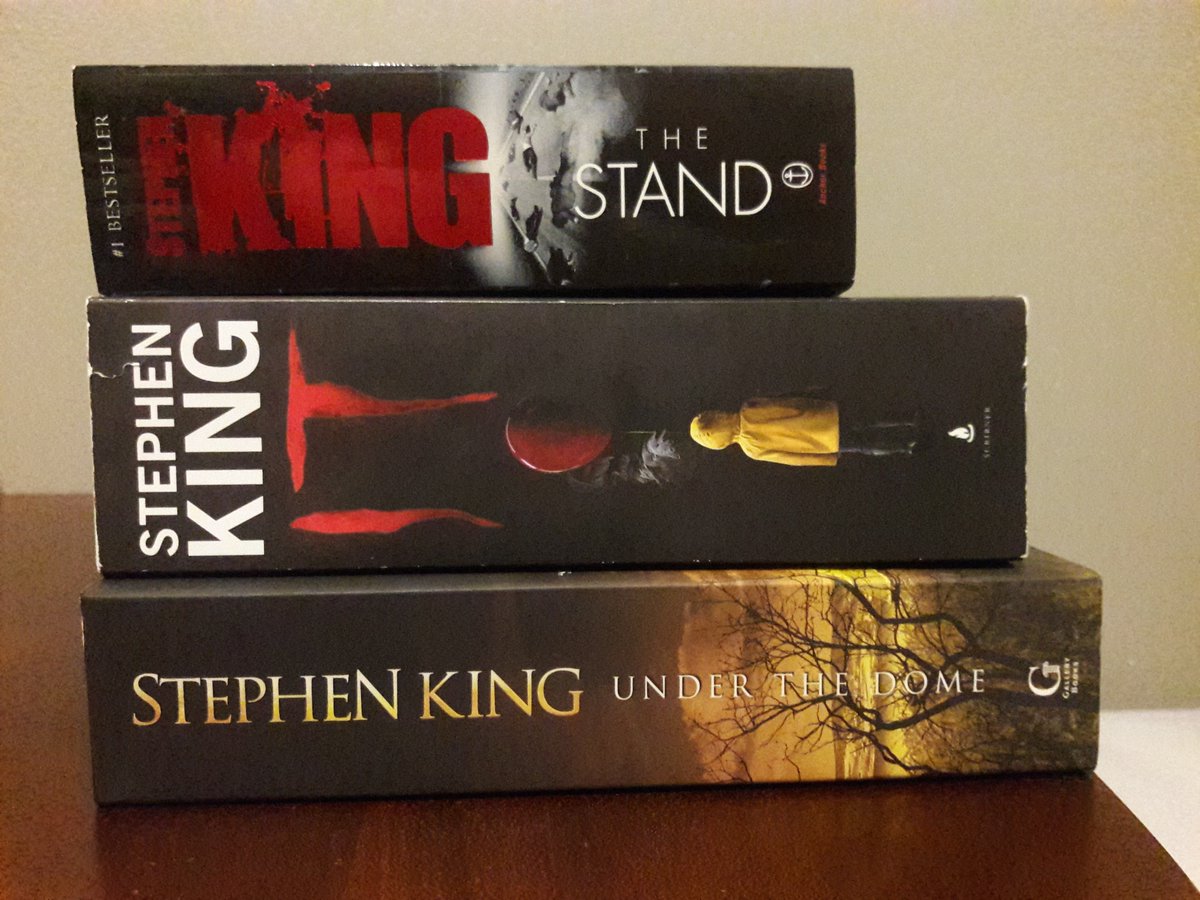 author_mkelly's tweet photo. Went into the bookstore for It (finally) and came out with my next 6 months of reading. 
#readalot #writealot #amwriting 
@StephenKing 
My husband knows the way to my heart, "Want this one, too? It's a cool cover." #soulmate https://t.co/dQGtKLl5m4