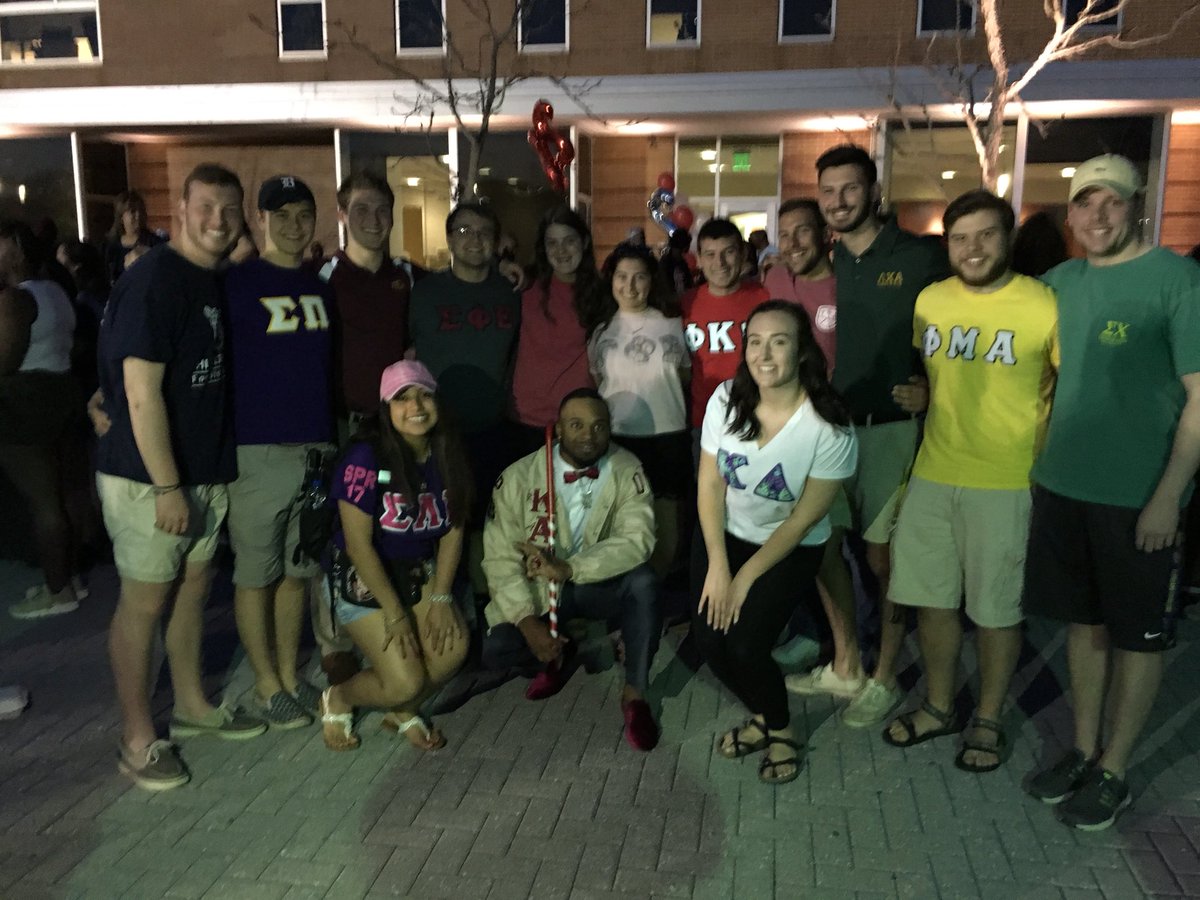 ValpoFSL's tweet photo. So wonderful to see the current fraternity and sorority Chapter Presidents welcome Jalin as the new Kappa Alpha Psi chapter Polemarch (President)!! #unity #leadership #FoundingLine https://t.co/SvFyHgVZ8O