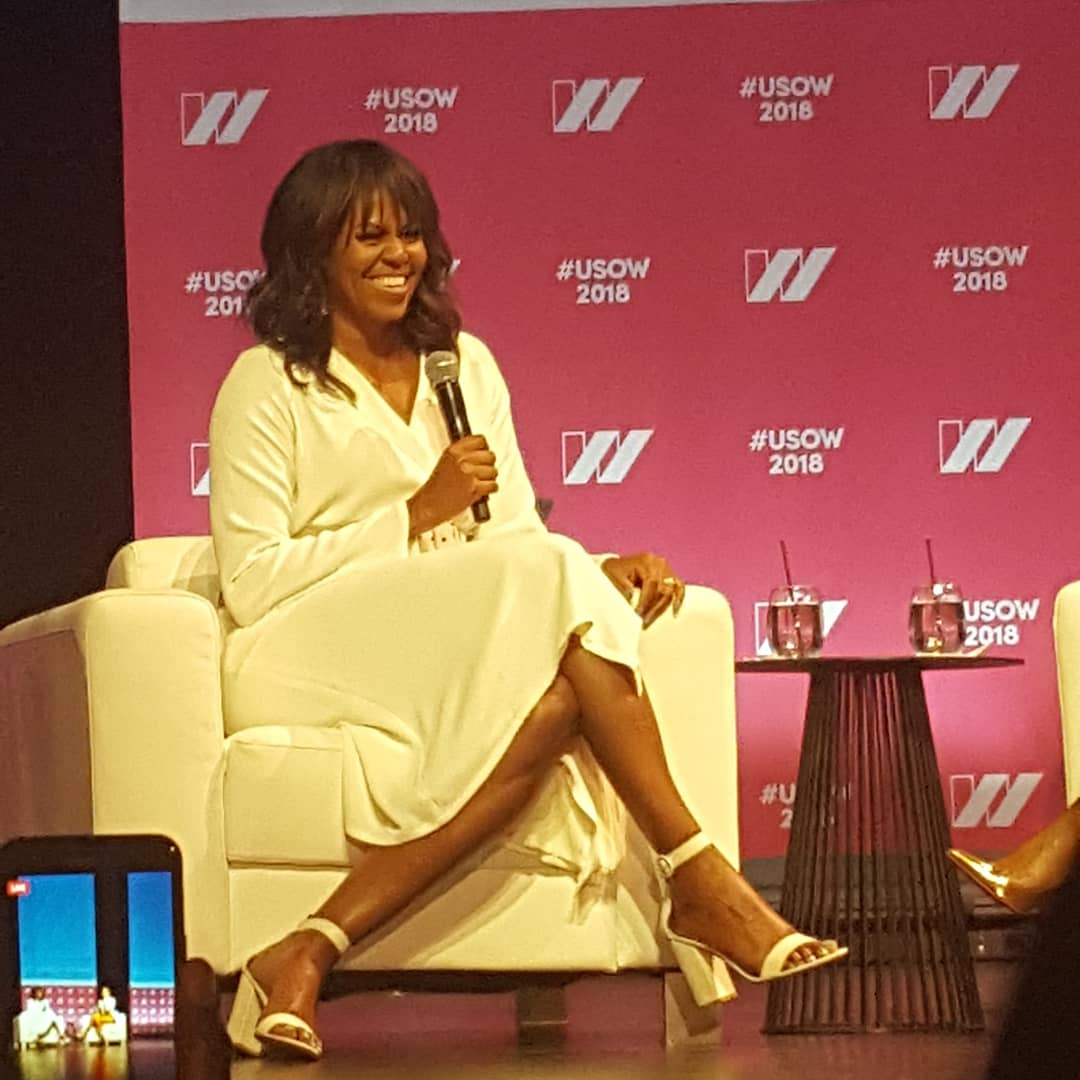 tMKing1's tweet image. When you get thatttttttttt close to Michelle Obama. She was amazing. #USOW2018 #secondrow #basicallysatinthesameseatfortenhours