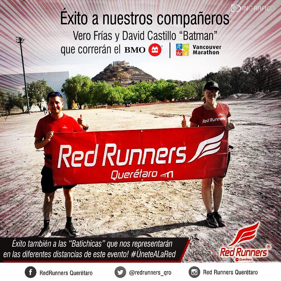 redrunners_qro's tweet photo. #Éxito a @veronicafrias11 y a #Batman en el @BMOVanMarathon #Verito #David #Batichicas #Rojos #ÚneteALaRed #RedRunnersViajeros https://t.co/aDovQXENL5