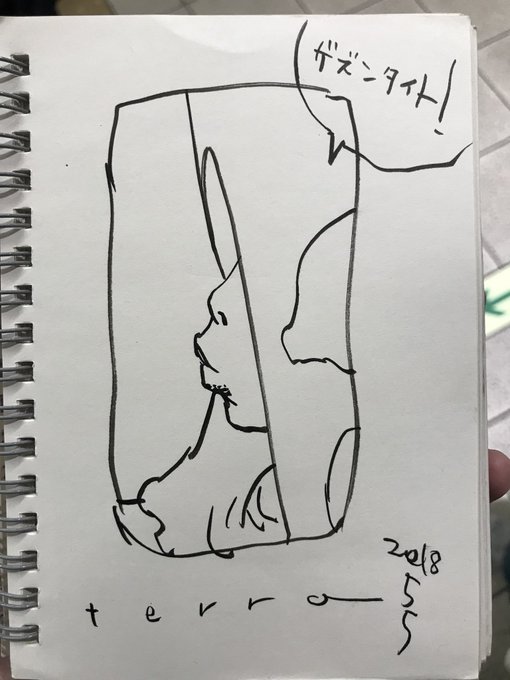 寺田克也さんはもう大学の頃からめっちゃファンなんで出版されてるものはだいたい買ってるんですが(貧乏大学生に5000円の落書き集はキツかった)、なんと!!!

展示場を出たところにご本人がいらしてて、お願いしたらサイン&握手してくれました!めっちゃ嬉しい!!

こんなことあるんですね! 