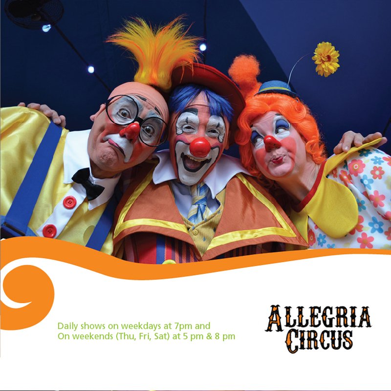 SpringBrkFest's tweet image. حان الوقت لبعض المرح . اضحك بصوت عال في 
Allegria Circus 
 . احجز تذكرتك من خلال 
Qtickets / Paythem
  أو تفضل بزيارتنا في الموقع . عرض يومي خلال الاسبوع الساعة ٧ مساءا و عرضين خلال عطلة نهاية الاسبوع : الساعة ٥ عصرا و٨ مساءا 
#الدوحة #قطر