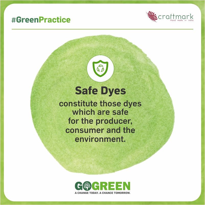 AiacaCraftmark's tweet photo. Azo free dyes, which are free of harmful chemicals are deemed to be a relatively safe option for the product value chain.

#GoGreen | Use Safe Dyes

#Craftmark #CraftmarkGreen #SwitchAsia #RBSFoundationIndia #GoingGreen #AzoFree #SafeDyes #SustainableProduction #GreenPractice https://t.co/cX774CkL1g