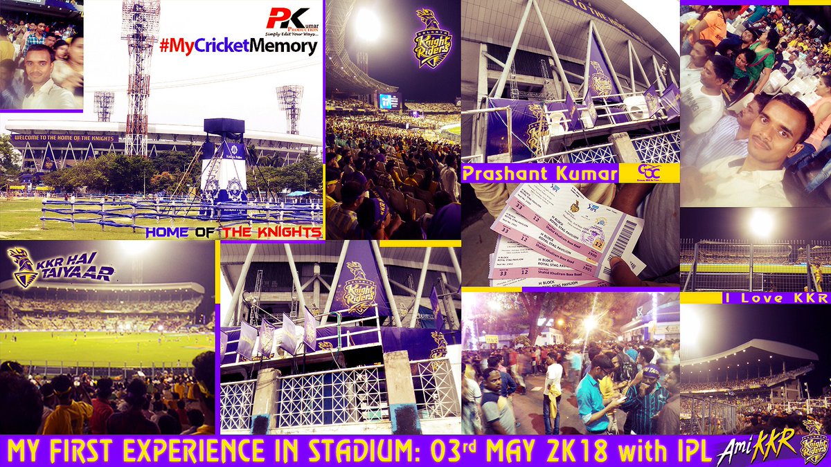 Prashant9668's tweet image. 👀My 1st Experience in Cricket Stadium Starts with IPL at Eden Gardens, Kolkata⛳
*03rd May 2K18 is #MyCricketMemory 1st Time...
#PKumarProduction #GDC