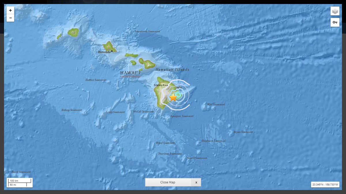 earthquakevt's tweet photo. ⚠️Moderate #earthquake (#sismo) mb=4.3 - 2 KM WSW of #Ainaloa, #Hawaii. (#UnitedStates). Depth 5 KM (very shallow).
More info at: https://t.co/hAqHcFXB6M |<.
#EQVT, #quake, #seísmo, #temblor, #terremoto.
Did you feel this earthquake?, Tell us!. https://t.co/PUqCCRUslT