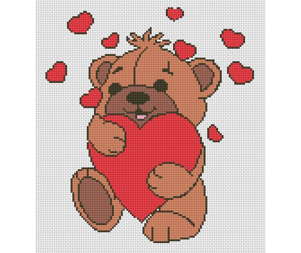 Comely Bear with Heart Cross stitch pattern pdf Mother’s Day Funny Easy etsy.me/2rtqH4X #cross_stich #вышивка_крестом #вышивка_крестиком #схема_вышивки_крестом #cross_stich_schemes #схема_вышивки
#CrossStitchPattern   #CrossStitchPatternPDF  #CrossStitch