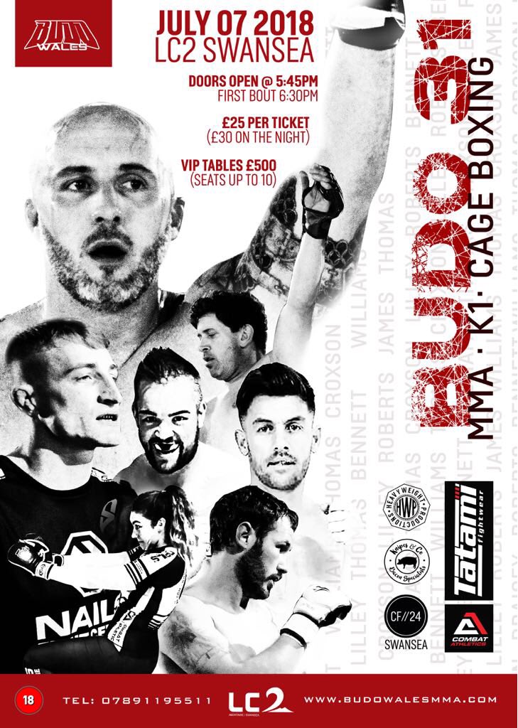 BudowalesMMA's tweet photo. #Budo31 on #July7th - #Swansea @LCSwansea 
Tickets NOW ON SALE!! 👊🏻
https://t.co/ySn1cFkhjC https://t.co/8dl32734LX