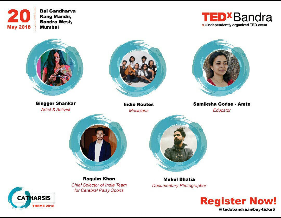 TEDxBandra's tweet photo. We are glad to announce the final set of speakers for TEDxBandra 2018 edition. With this we have a power packed line up of speakers from an array of fields. Witness some amazing performances and talks at TEDxBandra.
#TEDxBandra #TEDTalks #TEDx #TED #TEDIndia #TEDxBandra2018 https://t.co/LGTTox5ZF3
