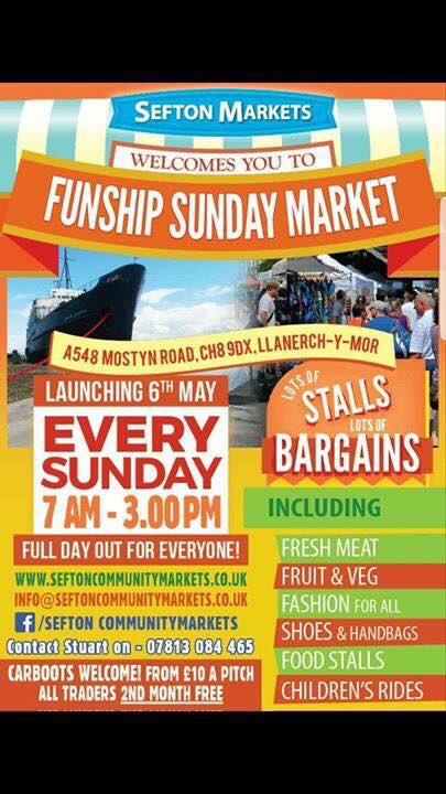 We’re here at the new Fun Ship Sunday Market.

Lots of stalls here for the launch.
