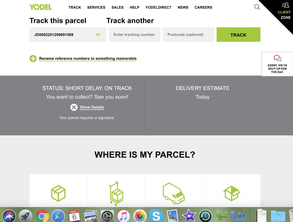 STSorrentino's tweet image. Conflicting information on your useless website @Yodel...