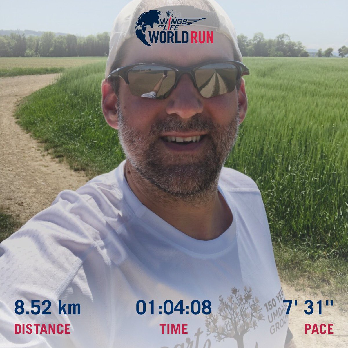 hartinet's tweet photo. Proud to have just run 8.52 km for the #Umdasch_150 Wings for Life World Run Team 2018. #WingsforLife #WorldRun #apprun https://t.co/JK0PXCIaju https://t.co/TMHfcHdFTr
