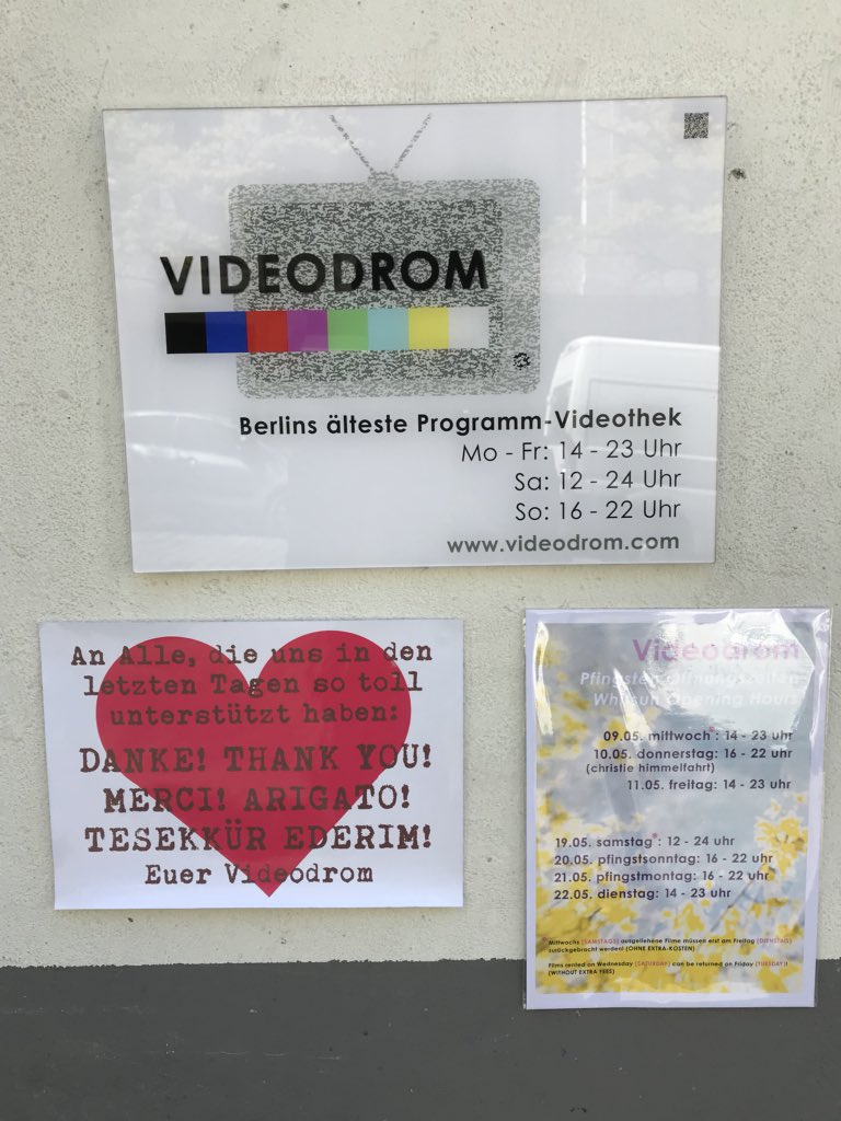 dpwes's tweet photo. Wo die Leidenschaft für Filmkunst und ihre Geschichte ein Zuhause hat: Rettet das #Videodrom! https://t.co/aY84eTHQI0 https://t.co/MfnZfoD7Ev