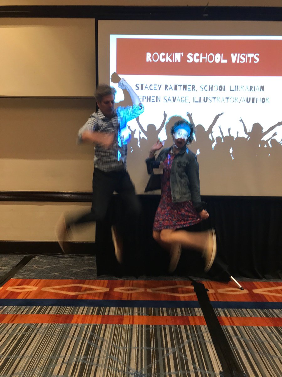 staceybethr's tweet photo. Had a blast planning and then presenting "Rockin' School Visits" aka "How to Get Your Author Visits to Leap from Good to Great!" with @Savageartist at #ssl2018 #leadoutloud Thank you for the opportunity to share @ssl2018 ! #authorvisits #authorvisit rock! https://t.co/ycvLfXNswZ