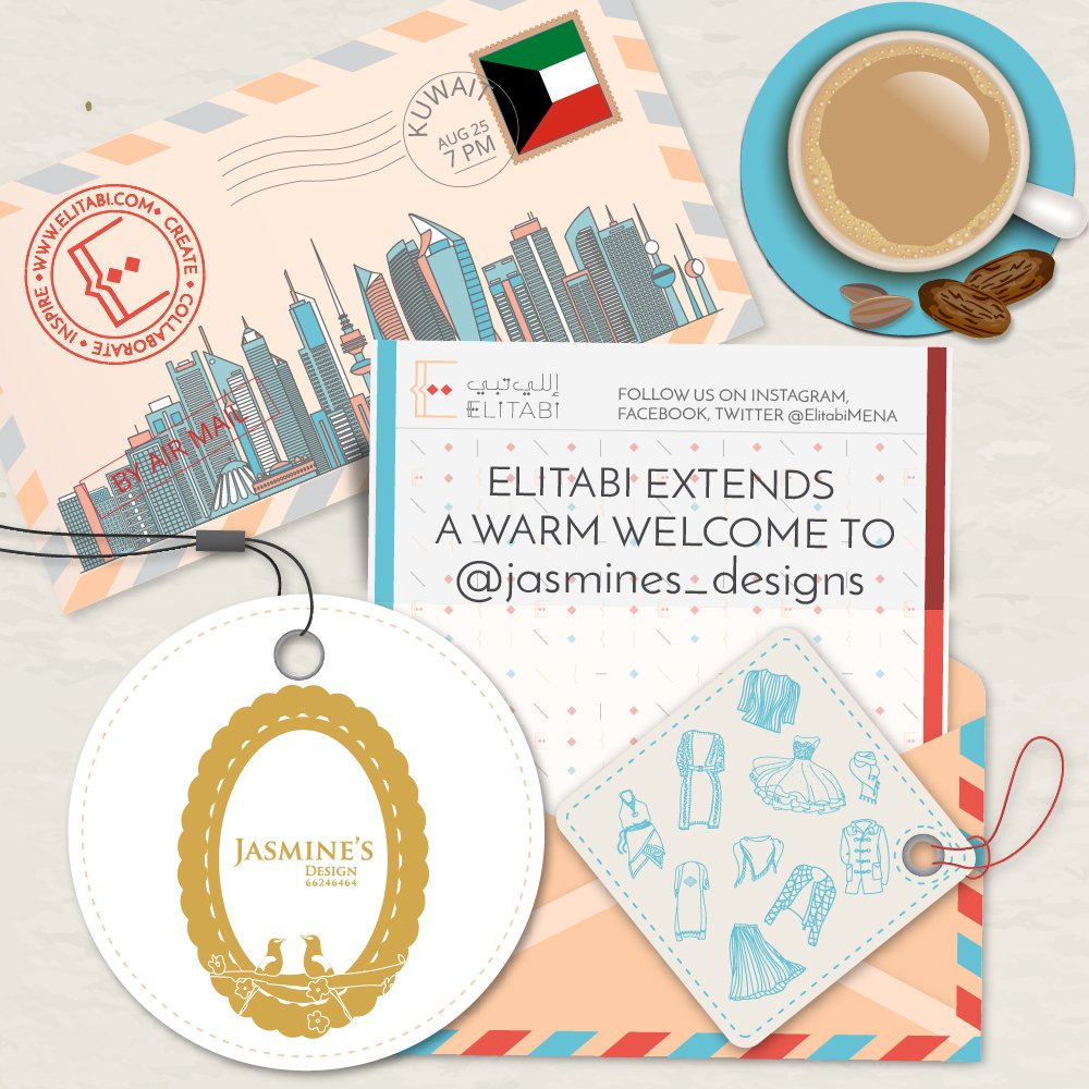 ElitabiMENA's tweet photo. A warm welcome to the newest addition @jasmines_designs to our talented list of sellers!

ترحب عائلة إللي تبي ترحيباً حاراً بأجدد إضافة إلى قائمة الموهوبين من البائعين!
@jasmines_designs https://t.co/eYfYBqoa6c