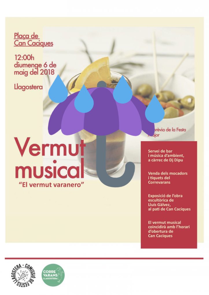 llagosteraldia's tweet image. #Últimahora: Per pluja, el vermut musical previst per avui queda ajornat fins diumenge vinent! #agendallagostera ☔️ @CVarans 🐊