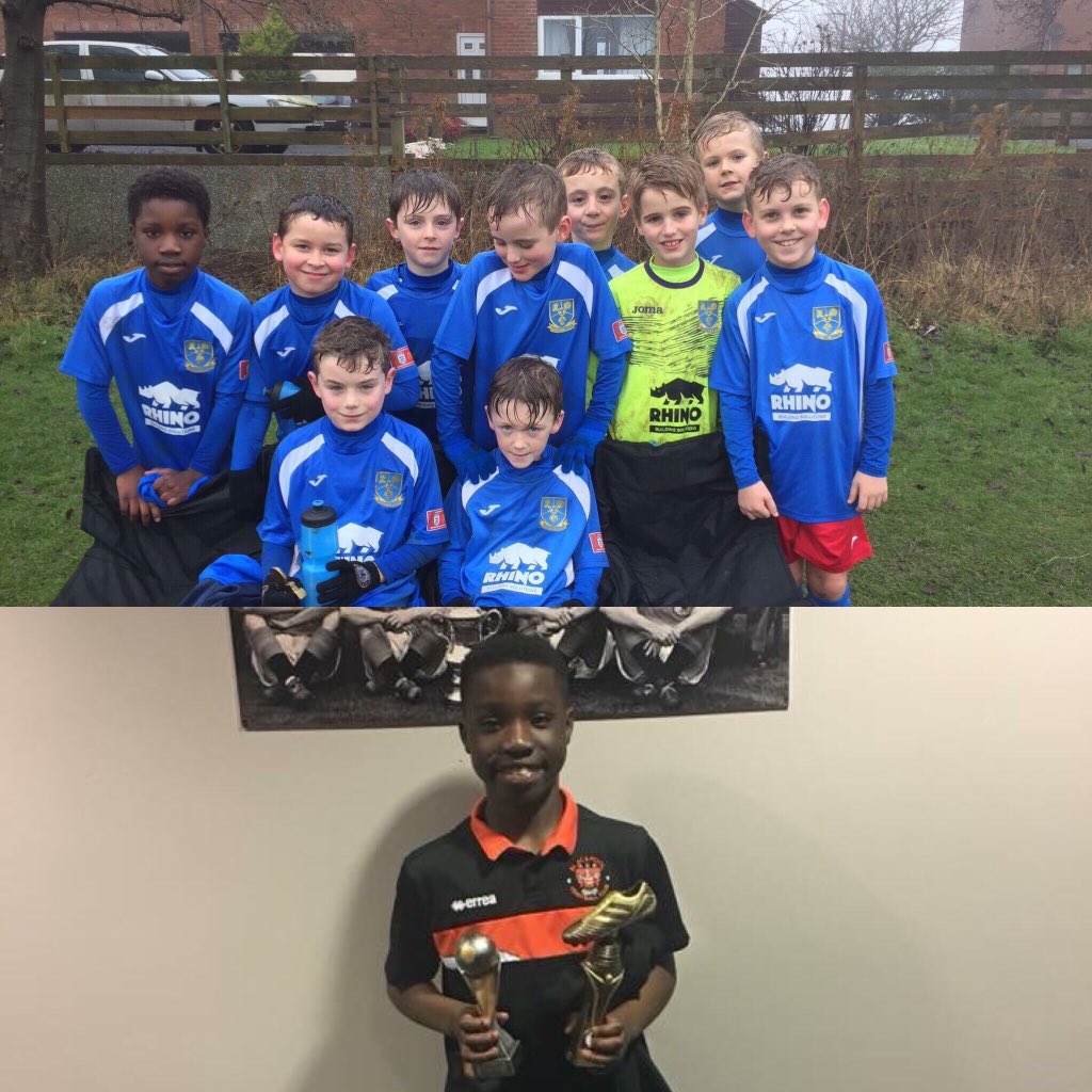 KJFC3's tweet photo. Well done to Ebu for the award for Most improved academy footballer of the year at Blackpool FC. KJFC miss you being at the club. 😀 @JuniorKirkham @BFCAcademy1953 https://t.co/jGU2WoRXXr