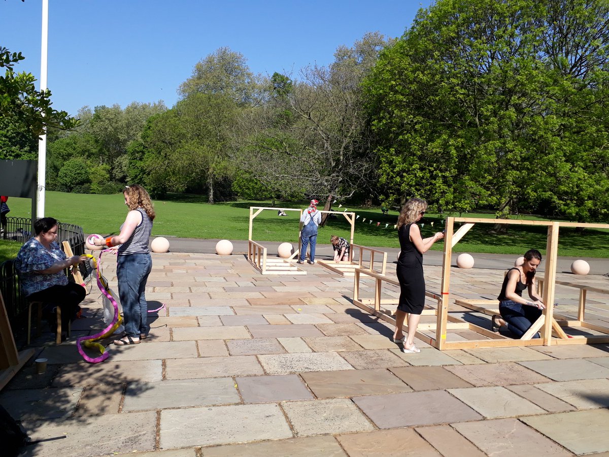 THEActionSpace's tweet photo. Setting up for Cube Station today with Artist Linda Bell @PumpHouseGal Battersea Park
-come join from 11! @WAFfringe #wafchat https://t.co/0cDMjR8m8M