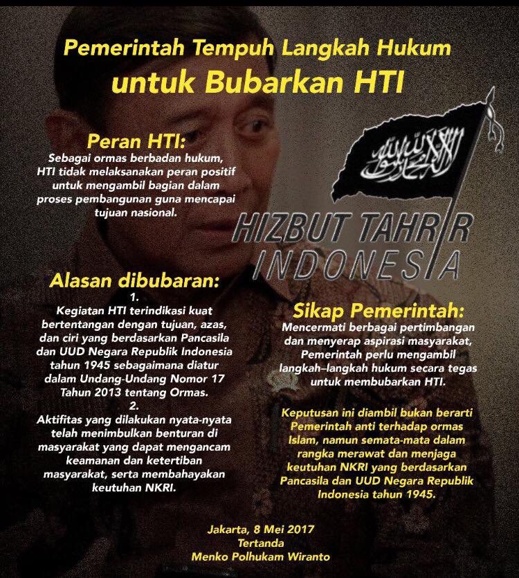 narkosun's tweet photo. 3. Pada tanggal 8 Mei 2017 merupakan langkah awal pembubaran HTI. Menkopolhukam menyatakan kegiatan HTI terindikasi kuat bertentangan dengan Pancasila dan UUD 45. Aktivitasnya banyak menimbulkan benturan di masyarakat.
#ByeHTI
#HizbutTahrirBubar
#HTILayakBubar https://t.co/c3dSOIQmTw