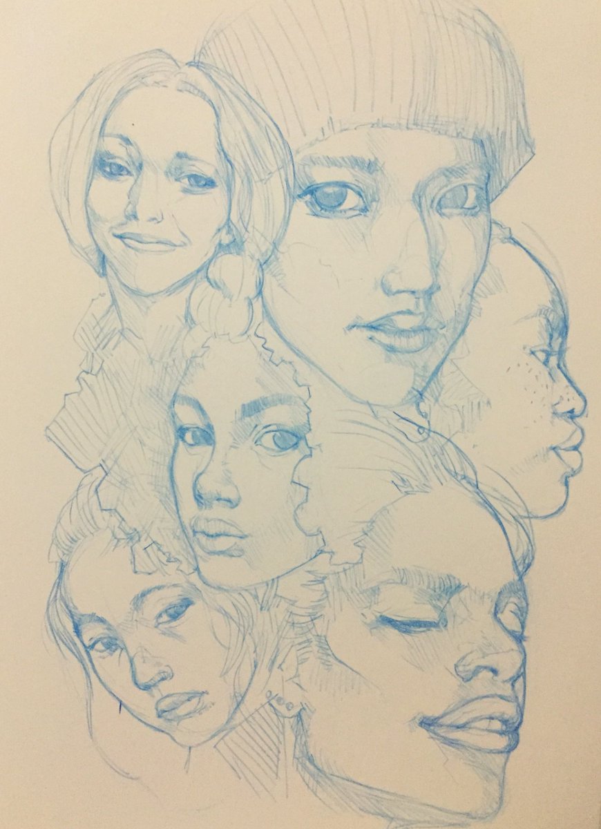 _RocketRex_'s tweet image. Quick face studies! 

#artists #sketchbook #sketch #pencilart #drawing