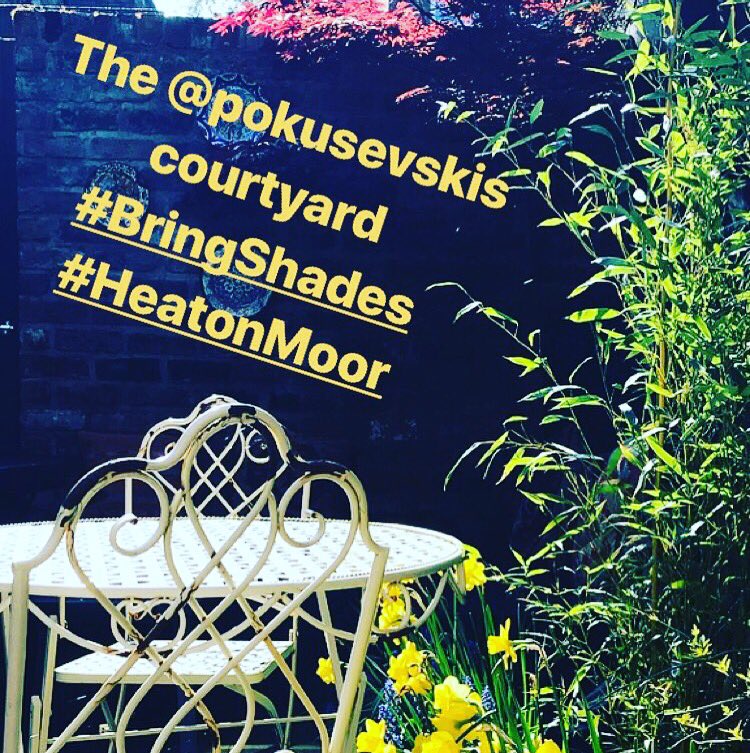 Pokusevskis's tweet photo. The @pokusevskis courtyard #BringShades #HeatonMoor https://t.co/xNfGetrl4k