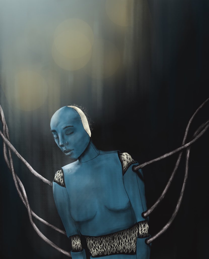 Birgithececilie's tweet photo. My first ever digital painting! It is crazy detailed so I’ve included some closeups. Should I make it available in my #society6 store you think? #art #digitalart #digitaldrawing #scifi #scifiart https://t.co/XeOoqrHbQ0