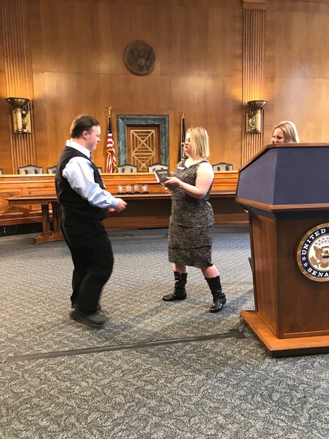 RubysRainboworg's tweet photo. A big CONGRATS to 2014 #RockinRecipient David De Sanctis, who received an Advocacy of the Year award from the National Down Syndrome Society (@NDSS) 👏🏻👏🏻 Way to go!! More: https://t.co/7YXzaVFMVH #DownSyndromeAwareness #DownSyndromeRocks #AdultSummit #SelfAdvocate #NoLimits https://t.co/7XTEOhPiMI