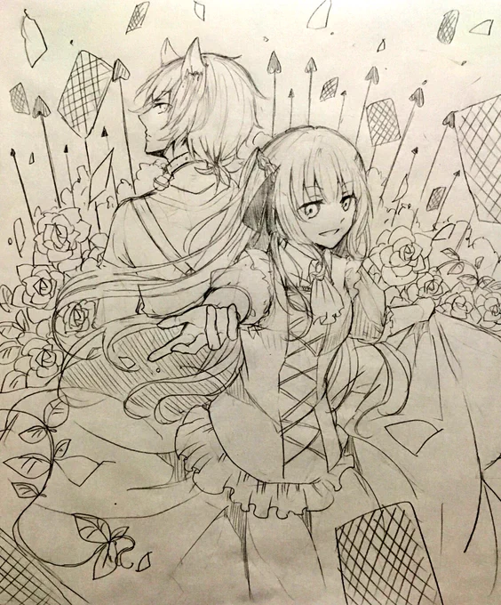 アリスモチーフ落書き 
