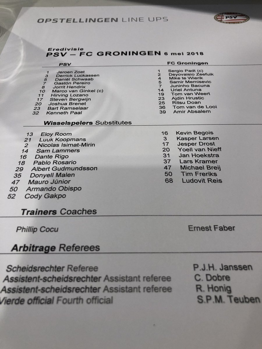 elwinbaas's tweet photo. Laatste opstellingssss van dit seizoen. #psvgro #rtvnoord https://t.co/JZuOgwEmIe
