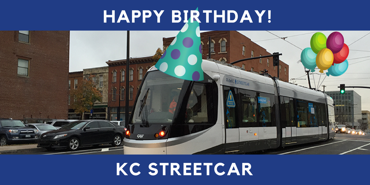 commenco's tweet photo. Happy 2nd birthday, @kcstreetcar! Appreciate @TomGerend &amp; his team for their exceptional work leading the most impactful #transportation initiative in Kansas City’s history. #KCPride #expandtheline https://t.co/bb8f1HnMfw