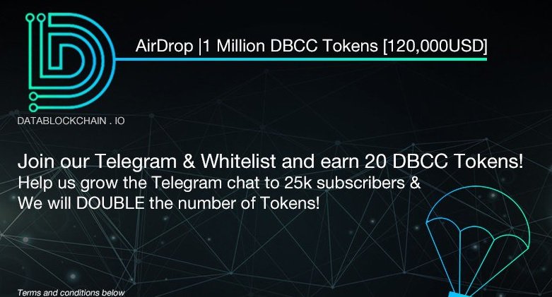latestAirdrops's tweet image. DATABLOCKCHAIN AIRDROP 📢- ⭐⭐⭐⭐▪4/5 stars💰~$2,40 or $5

🔹#Datablockchain (DBCC) Merging Big Data, AI &amp;amp; Blockchain
🔹20 DBCC for joining Telegram
🔹25K on Telegram = reward will increase to 42 DBCC

Go to airdrop docs.google.com/forms/d/e/1FAI…  🚀

#crypto #airdrop #latestairdrops