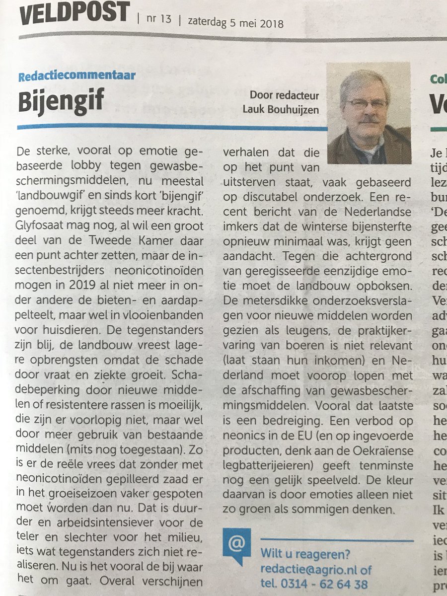 Treffend commentaar van <a href="/LaukBouhuijzen/">Lauk Bouhuijzen</a> in de #veldpost.
