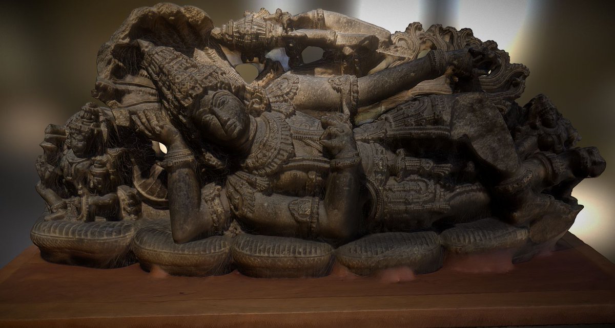 This Hoysala era reclining Maha Vishnu lies smuggled away at the National museum of Denmark.