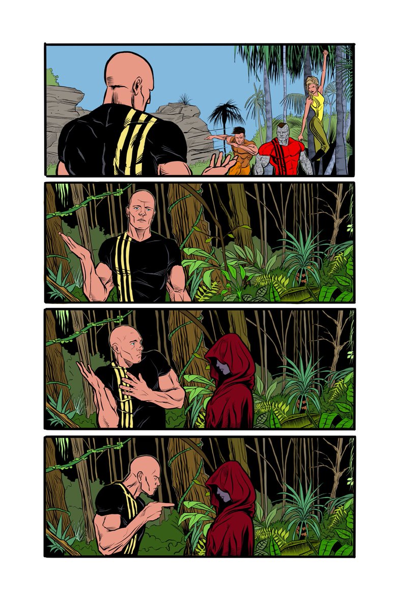 RenderContender's tweet image. HJs comic. Normally wouldn’t post the color flats, but this page just stood out. Stay tuned for the rendered colors...
#colorflats #comicbookart #superheroteam