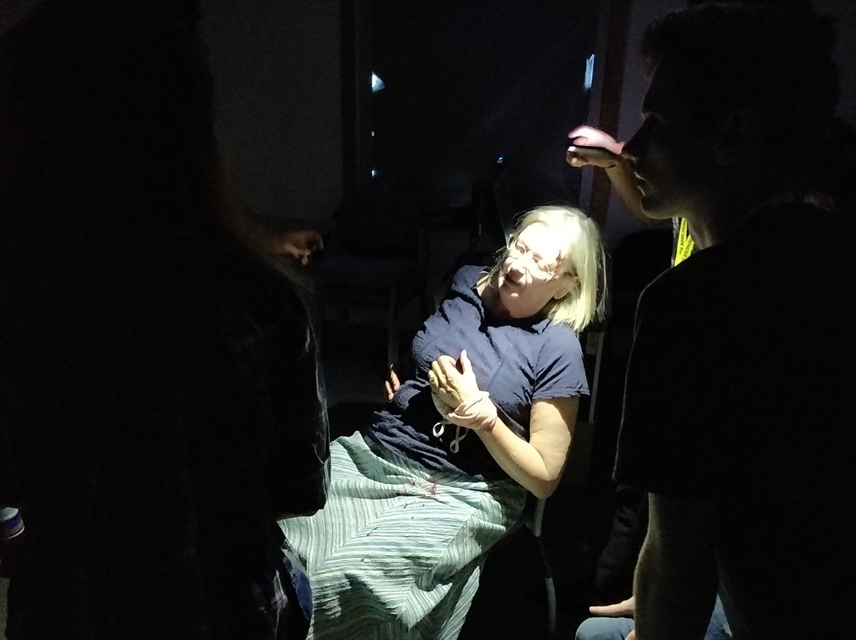 PenEMTC2018's tweet photo. Our final moulage was set in the dark to illustrate the potential harsh realities of pre-hospital medicine and Search & Rescue. The delegates loved it, such a great learning experience! Many thanks to @CasUnionCharity for their incredible input! #PenEMTC2018 https://t.co/U399zgYmsy