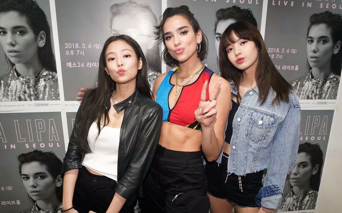 gii_noch's tweet photo. Finally Jennie got meet her idol @DUALIPA  and they look pretty tonight ❤️ https://t.co/aQyVc20Q0q
