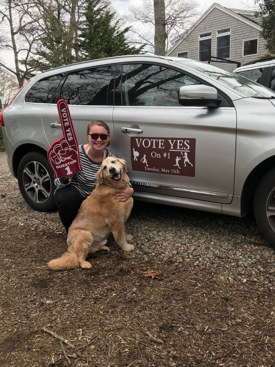 9 DAYSSS! On May 15th Grace and Tucker want to you to VOTE YES on Question 1 in support of FHS getting a turf field!!