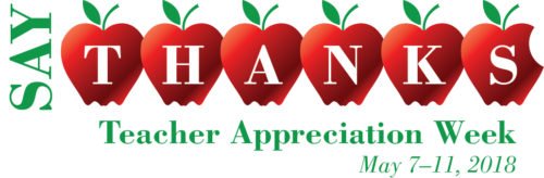 It's Teacher Appreciation Week!  How will you show your appreciation for our awesome teachers?