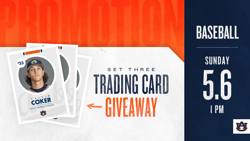 Tiger fans, stick around after the game and get your favorite players to sign our third set of trading cards! 

#WarEagle
