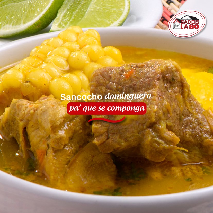 asadosla80's tweet photo. "Sancocho dominguero pa’ que se componga de ese guayabo tan tremendo", mamá alcahueta.

¡Ave maría, benditas sean esas madres que después de una cantaleta tremenda por el parrandón, nos ofrecen las delicias de nuestra tradición de #AsadosLa80! https://t.co/fDNzHSooQ9