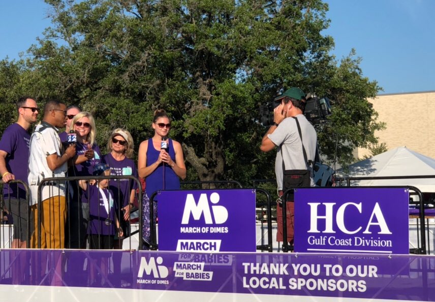 #KPRC2 <a href="/KPRC2Britta/">Britta Merwin</a> <a href="/KPRC2Khambrel/">Khambrel Marshall</a> getting ready to kick off #Houston #MarchForBabies with Ashley McClellan 2018 March Chair and CEO <a href="/TheWomansHospTX/">TheWomansHospTX</a> #HCAMarch4Babies #HCAGulfCoast