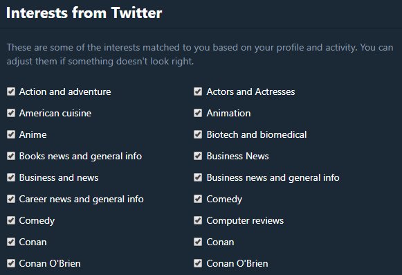 purple_neko's tweet photo. Somehow @Twitter seems to like their @ConanOBrien and Comedy #DepartmentofRedundancyDepartment 👀 https://t.co/AgmCOKrUuP