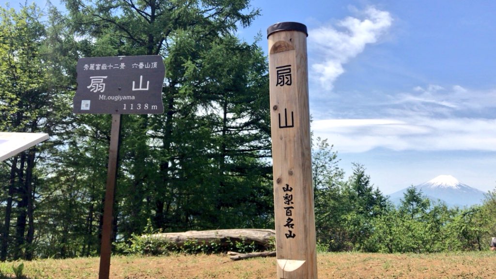 tsuuu21's tweet photo. GW最終日は1日offだったので
山に行ってきました💓
山梨県扇山に行ったんだけど
この山は平坦な道がほぼなくて
ずっと坂なの🤣🤣🤣
けど富士山が途中でも山頂でも
見えて最高🙏おすすめ！！

#山ガール #ドローンジョプラスGW https://t.co/wuDTvv2aOx