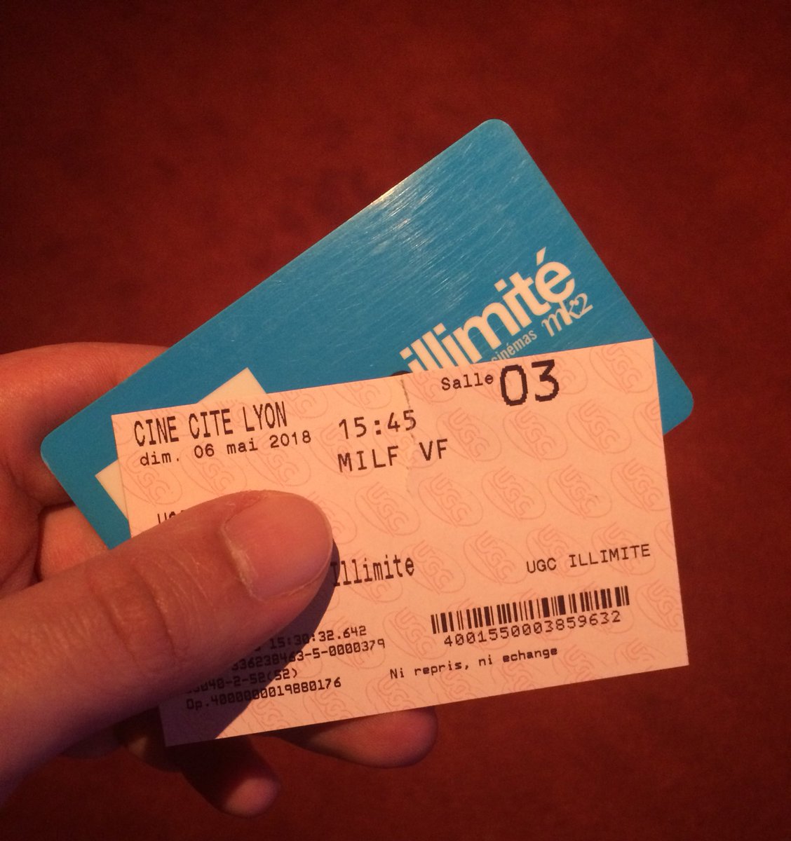 yohannmultipass's tweet photo. En route pour rigoler un peu, dans la fraîcheur d'une salle de ciné 😉 #ugclyon #milflefilm https://t.co/Mc8tuwa1MD