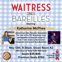 Join the cast of <a href="/WaitressMusical/">Waitress Musical</a> on Broadway starring <a href="/katharinemcphee/">Kat McPhee</a> next week at <a href="/TheGreenRoom42/">The Green Room 42</a> for a special <a href="/BCEFA/">Broadway Cares</a> benefit concert of@SaraBareilles' music! ow.ly/ZWrP30jMaEY