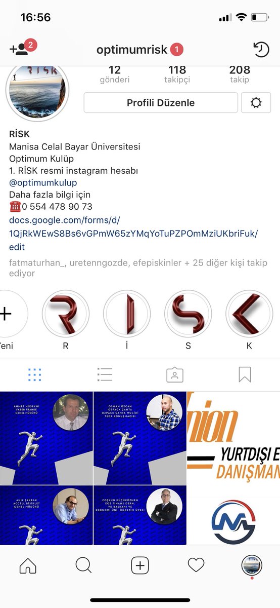 Daha fazlası için instagram hesabımızı takip edin...  ig: optimumrisk
