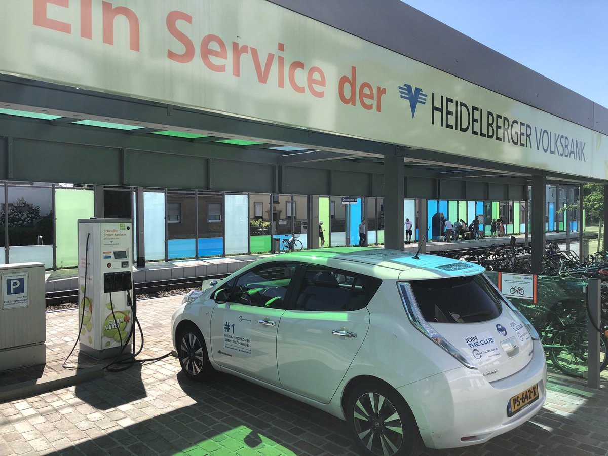My_Leaf's tweet photo. Arrived at #Heidelberg . Last #qc Tbatt 50’C charging at 26kW #justpressstart Thanks to @heidelberg_de #Volksbank https://t.co/aDmScv0lcW