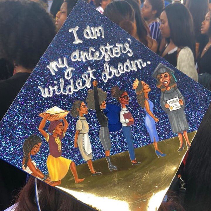 HBCUBuzz's tweet photo. Grad Cap swag ✊🏾⚖️🎓👑👌🏾📚 https://t.co/XYU6LYFlE3